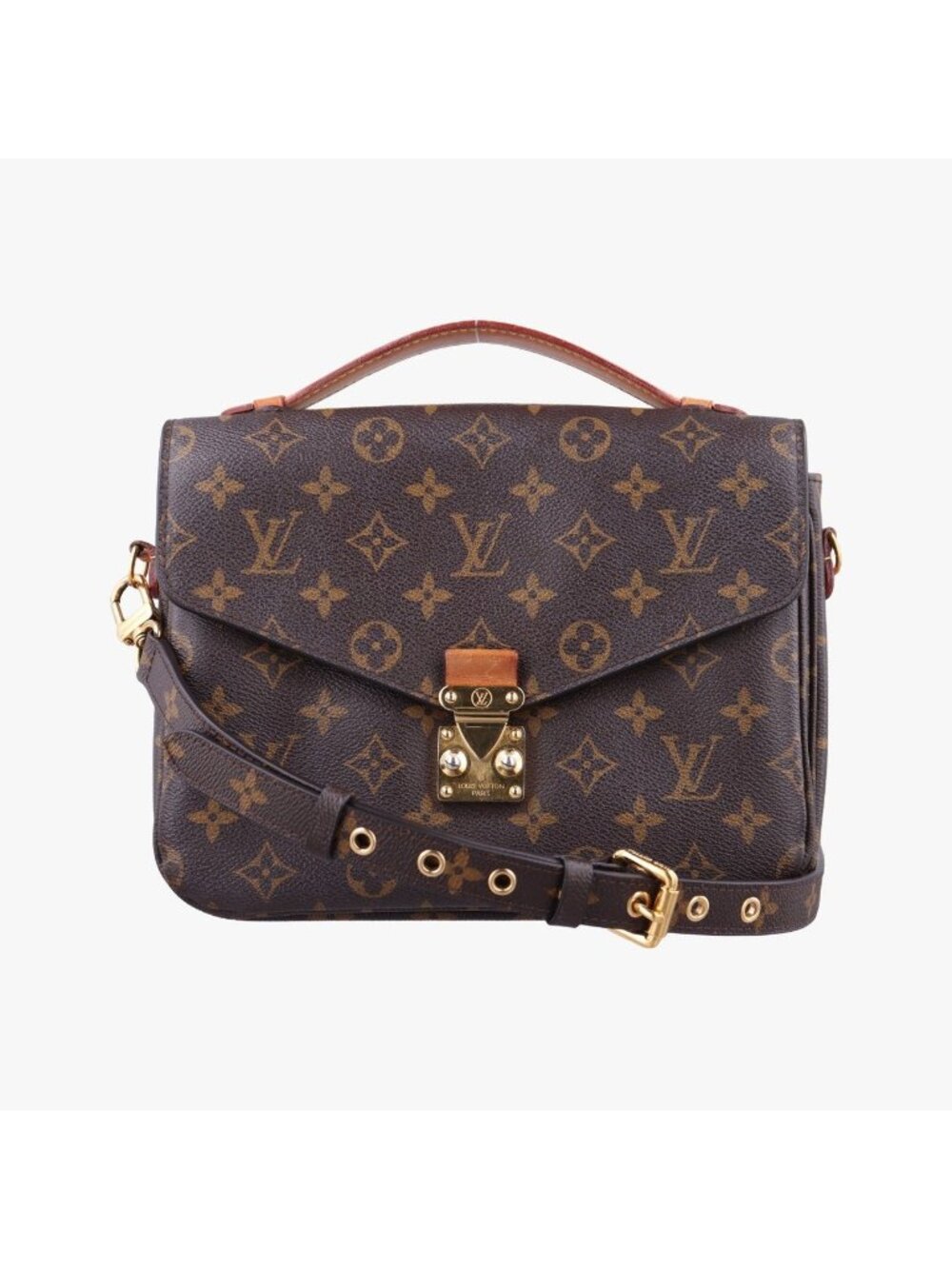 Louis Vuitton Pochette Metis MM Monogram Brown Canvas Handbag